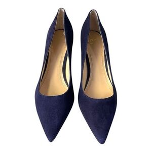 Marc Fisher LTD Navy Blue Pointed Toe Block Heel Pumps – Size 5.5M